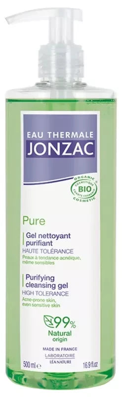 Eau Thermale Jonzac Pure Gel Nettoyant Purifiant Peaux Acnéiques Bio 500 ml