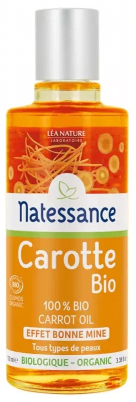 Natessance Huile de Carotte Bio - 100% Pure - Effet Bonne Mine