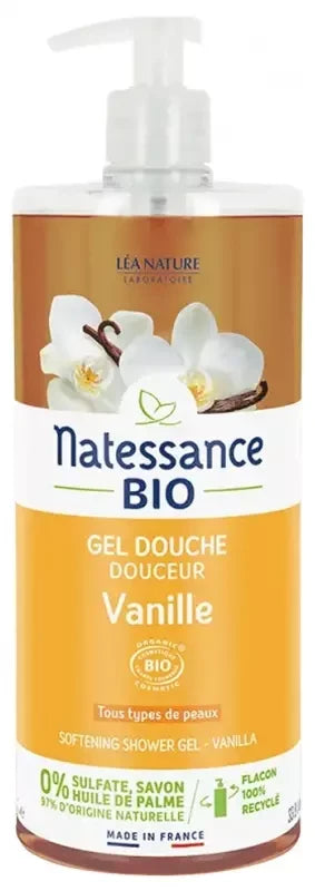 Natessance Gel Douche Douceur Vanille Bio 1 L
