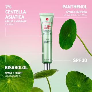 Erborian CC Red Correct – Soin Correcteur Teinté Anti-Rougeurs SPF 30 – 15 ml