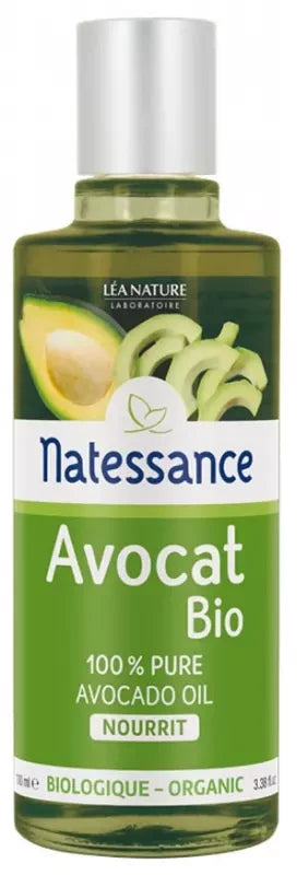 Natessance Huile d'Avocat Bio - 100% Pure - Nourrit