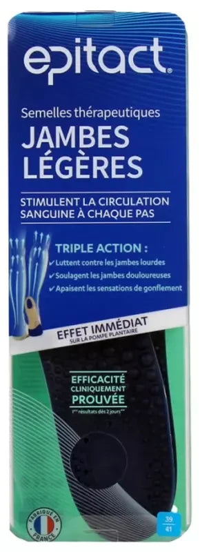 Epitact Semelles Jambes Légères - Taille : 39-41