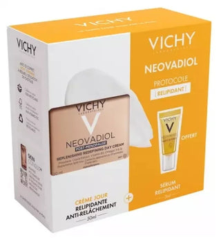 Vichy Neovadiol Protocole Relipidant Post-Ménopause Crème Jour 50 ml + Méno 5 bi-Sérum 5 ml Offert