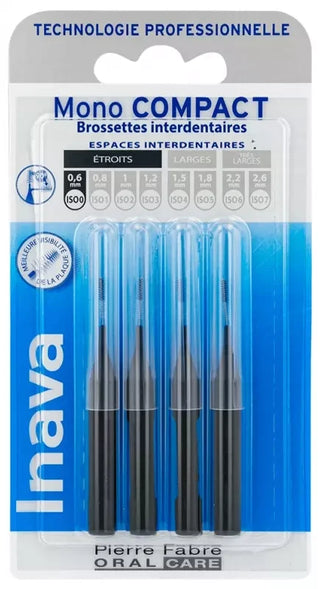 Inava Pierre Fabre Oral Care Brossettes Mono-Compact - Taille : ISO0 0,6 mm