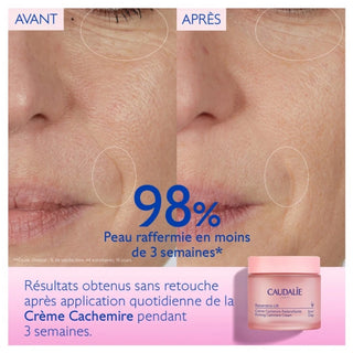 Caudalie Resveratrol [Lift] Crème Cachemire Redensifiante Anti-Rides Recharge 50 ml