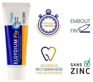 Elgydium Fix Crémé Fixactive Prothèse Dentaire - Fixation Forte 45 g - Goût : Goût Neutre
