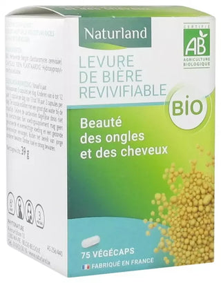 Naturland Levure de Bière Revivifiable Bio 75 Végécaps