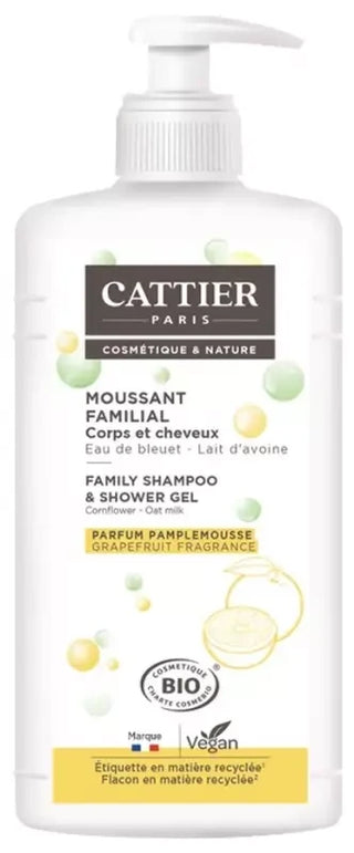 Cattier Moussant Familial Parfum Pamplemousse Corps et Cheveux 1 L