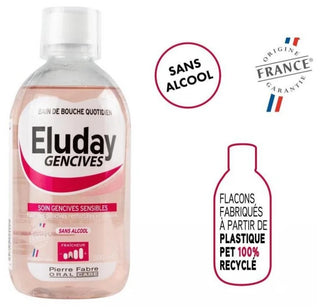 Pierre Fabre Oral Care - Eluday Gencives - Bain de Bouche Gencives Sensibles 500 ml