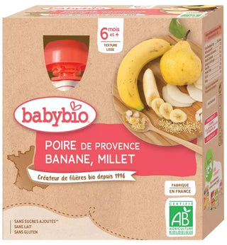 Babybio Poire de Provence Banane Millet