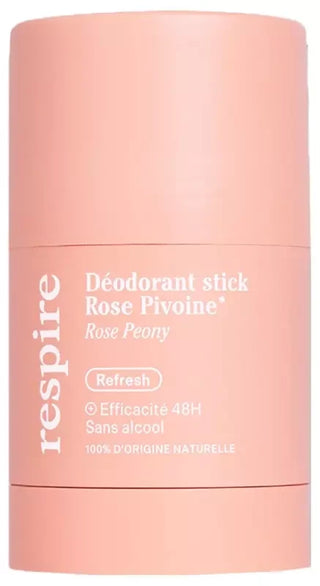 Respire Déodorant Stick Rose Pivoine Bio 50 Grammes