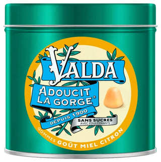 Valda Gommes Sans Sucres Goût Miel Citron 140 g