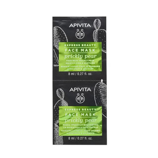 Apivita Express Beauty Masque Visage Hydratant & Apaisant à la Figue de Barbarie 2x8ml