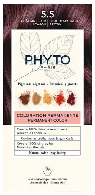 Phyto Couleur Coloration Permanente - Pigments Végétaux - Coloration : 5.5 Châtain Clair Acajou