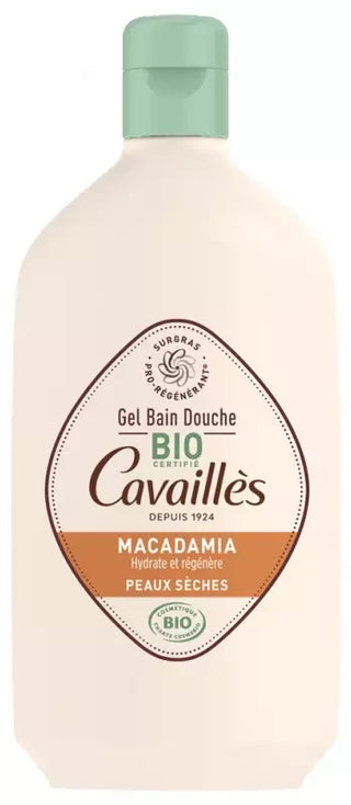Cavaillès Gel Bain et Douche Huile de Macadamia Peaux Sèches Bio 400 ml