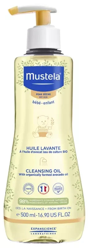 Mustela Huile Lavante à l'Avocat Bio Peau Sèche 500 ml