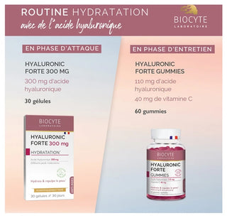 Biocyte Hyaluronic Forte Gummies - Hydrate et Repulpe la Peau - 60 gommes