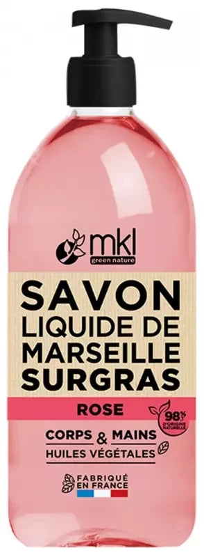 Mkl Green Nature Savon Liquide de Marseille "rose de Damas" 1 Litre