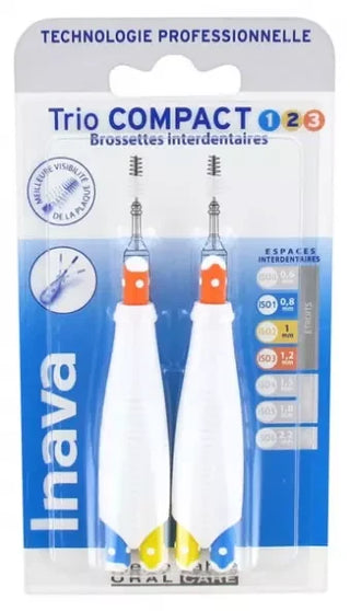 Inava Brossettes Tri Compact Large 444 Rouge 1,5 mm 2U - Taille : ISO1/2/3 0,8 à 1,2 mm