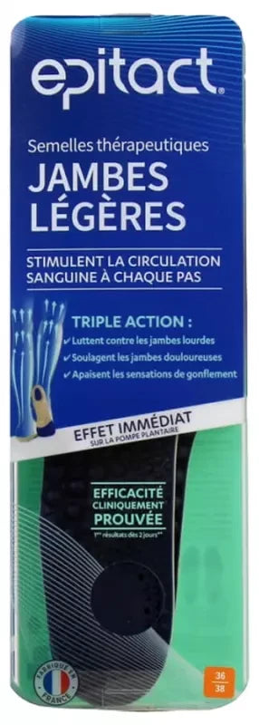 Epitact Semelles Jambes Légères - Taille : 36-38