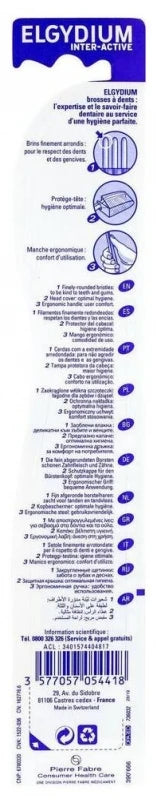 Elgydium Brosse à Dents Interactive Médium - Couleur : Violet