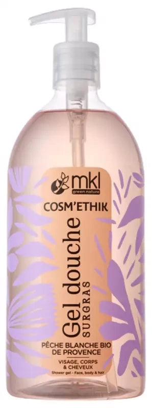 MKL Green Nature Cosm'Ethik Gel Douche Pêche Blanche Bio 1 L