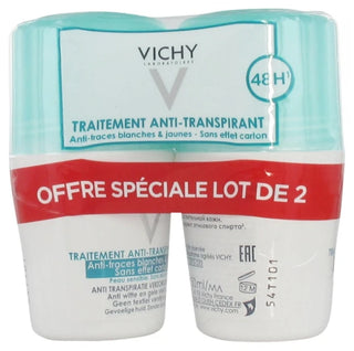 Vichy Déodorant Anti Transpirant Anti Traces Bille 48H Lot de 2 X 50 ml