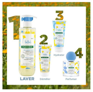 Klorane Calendula Bébé - Gel Lavant Doux au Apaisant Corps Et Cheveux Peau Normale 500 ml