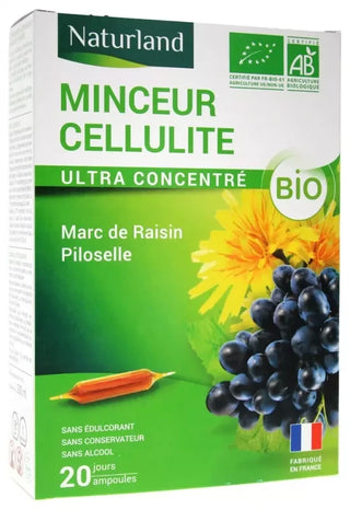 Naturland Minceur Cellulite Bio 20 Ampoules Buvables de 10 ml
