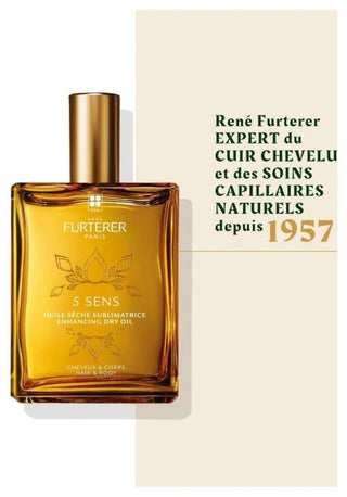 René Furterer Huile Sèche Sublimatrice - Huile Cheveux et Corps - 5 Sens 50 ml