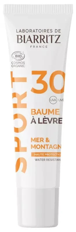 Laboratoires de Biarritz Sport Baume Lèvres Mer & Montagne SPF30 Bio 15 ml