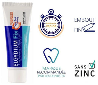 Elgydium Fix Crémé Fixactive Prothèse Dentaire - Fixation Forte 45 g - Goût : Goût Frais