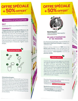 Superdiet Quatuor Chardon Marie Digestion Bio 20 Ampoules de 10 ml + 10 Offertes