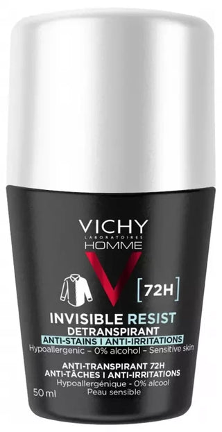 Vichy Homme Déodorant Invisible Resist Dermo-Détranspirant 72H 50 ML