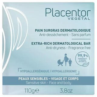 Placentor Végétal Pain Surgras Dermatologique Peaux Sensibles 110 g