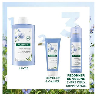 Klorane Lin Shampoing Sec Volume au Lin Bio - Cheveux Fins Sans Volume 150 ml