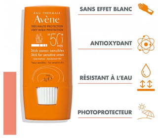 Avène Eau Thermale - Solaire - Stick Zones Sensibles SPF 50+ 8 g