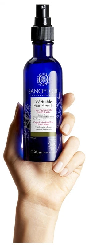 Sanoflore Véritable Eau Florale de Rose Bio Brume Éclat Certifiée Bio 200 ml