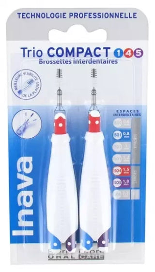 Inava Brossettes Tri Compact Large 444 Rouge 1,5 mm 2U