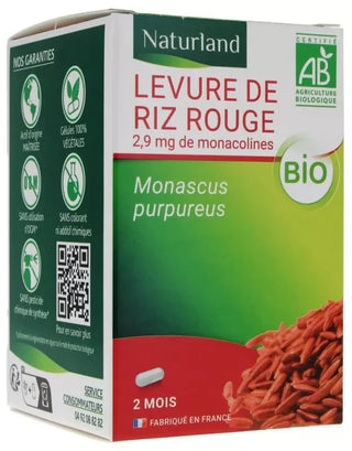 Naturland Levure de Riz Rouge Bio 60 Gélules