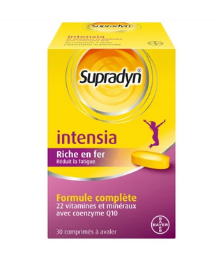 Supradyn Intensia à avaler Vitamines, Minéraux et Fer 30 comprimés Réduit la fatigue