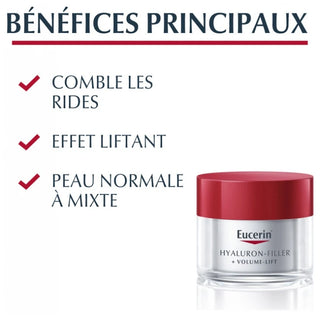 Eucerin Hyaluron-Filler + Volume-Lift Soin de Jour Spf15 Peau Normale à Mixte 50 ml