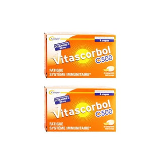 VITASCORBOL C500 Vitamine C 500mg - Lot de 2x24 Comprimés à croquer