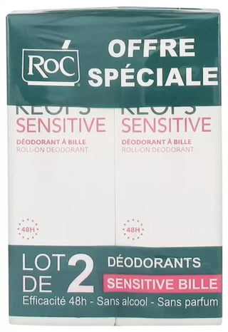 RoC Keops Sensitive Déodorant à Bille Peaux Sensibles 48H 2 x 30 ml