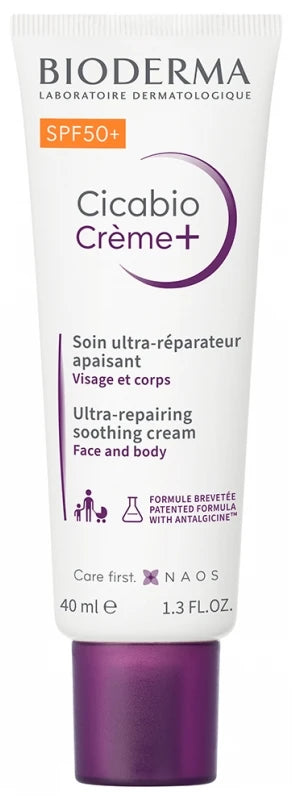 Bioderma Cicabio Crème+ Ultra-Réparateur Apaisant SPF50+ 40 ml