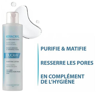 Ducray Keracnyl Lotion Purifiante Anti-Imperfections Peaux Grasses à Tendance Acnéique 200 ml