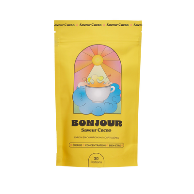 Bonjour Drink – Boisson Adaptogène Naturelle aux Champignons & plantes - 90g