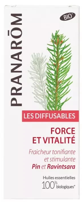 Pranarôm Diffusion Les Diffusables Force et Vitalité Bio (Eco) Mélange Pour Aux Huiles Essentielles Biologiques 30 ml