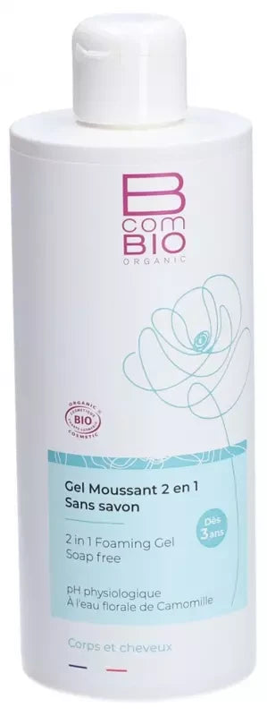 BcomBIO Gel Moussant 2en1 Corps et Cheveux Bio 500 ml