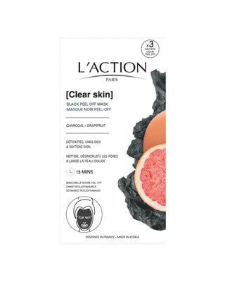 L'Action Paris Masque Noir Peel-Off Charbon (3x 6g)